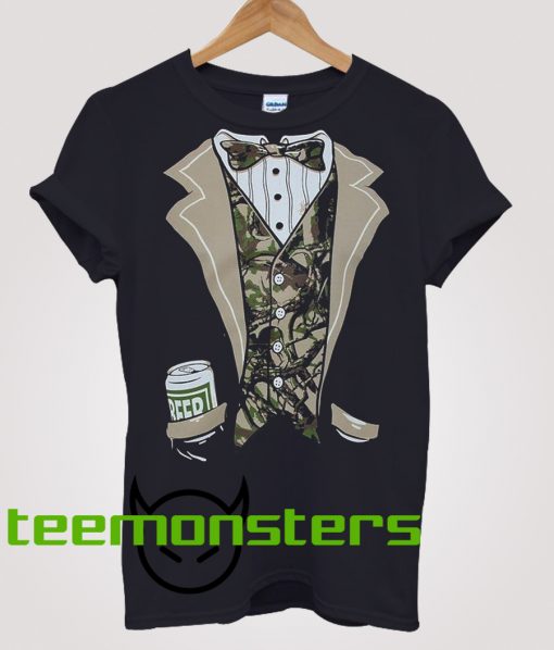 Black Camo Tuxedo T-shirt