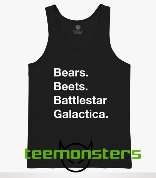 Bears Beets Battlestar Galactica The Office Tanktop