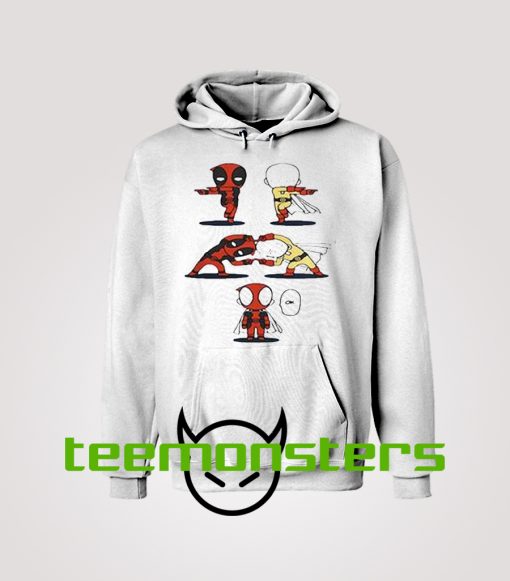 Deadpool And Saitama One Punch Man Fusion Dance Hoodie