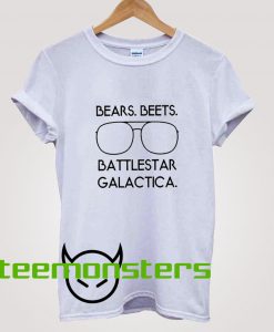 Glasses Bears Beets Battlestar Galactica T-Shirt