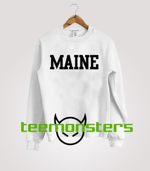 Maine Chest Logo Font Sweatshirt