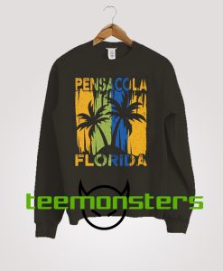 Pensacola Florida Beach Palm Trees Sweatshirt