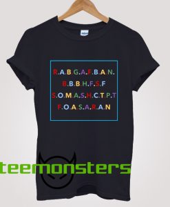 Rabgafban Alphabet T-Shirt