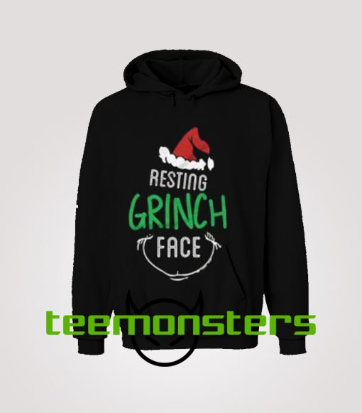 Resting Grinch Face Christmas Hoodie