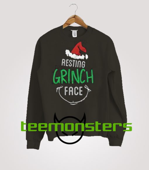 Resting Grinch Face Christmas Sweatshirt