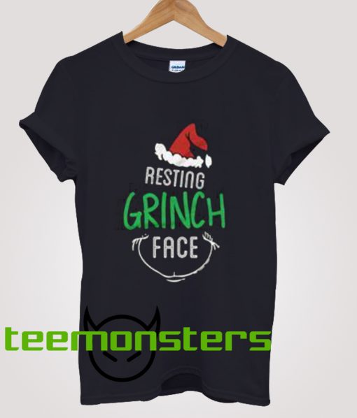 Resting Grinch Face Christmas T-Shirt