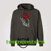 Skeleton Hand Rose Hoodie