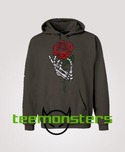 Skeleton Hand Rose Hoodie