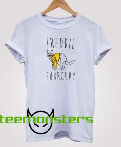 Freddie Purrcury Cat Parody Freddie Mercury T-Shirt