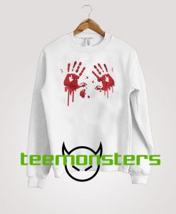 Halloween Bloody Hands Sweatshirt