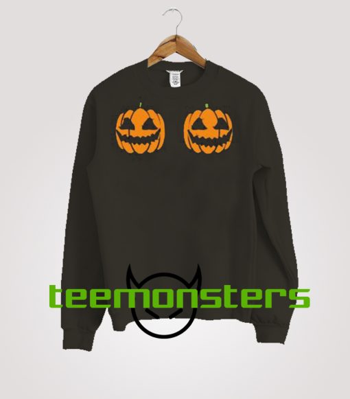 Halloween Pumpkin Boobs Sweatshirt