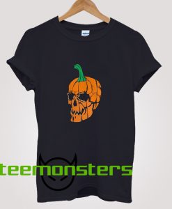 Halloween pumpkin skull T-shirt