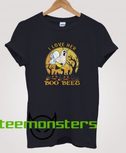 Hot I Love Her Boo Bees Halloween T-shirt