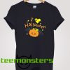 I Love Halloween Cute Pumpkin Vampire T-Shirt