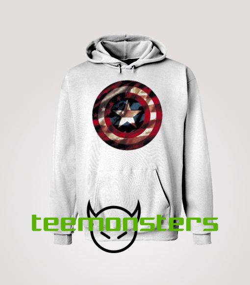 Marvel Captain America Avengers Shield Flag Hoodie