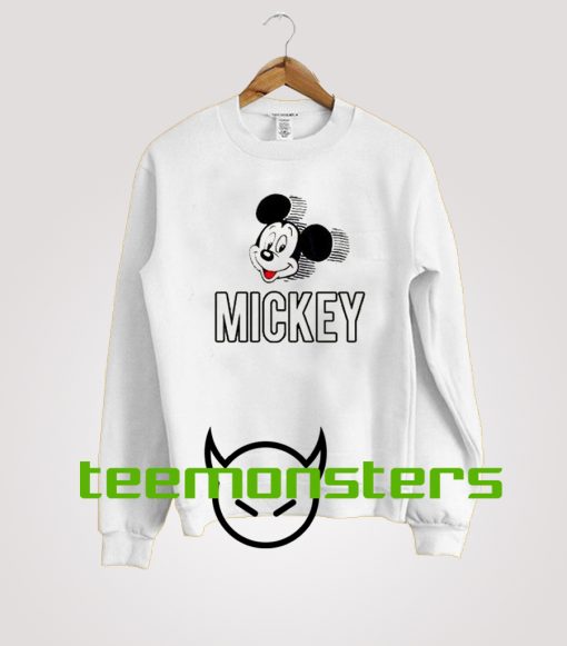 Mickey Mouse Head Spell Out Sweatshirt