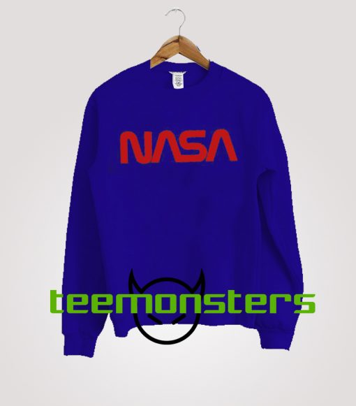 NASA Worm Logo Red Sweatshirt