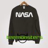 NASA Worm Logo White Sweatshirt