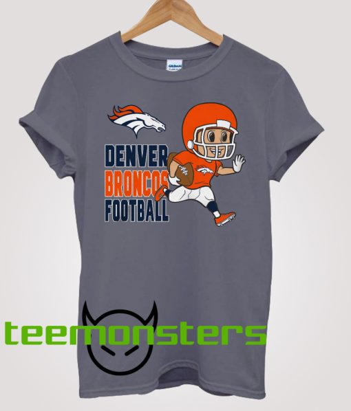 NFL Team Apparel Toddler Denver Broncos Lil Player Grey T-Shirt