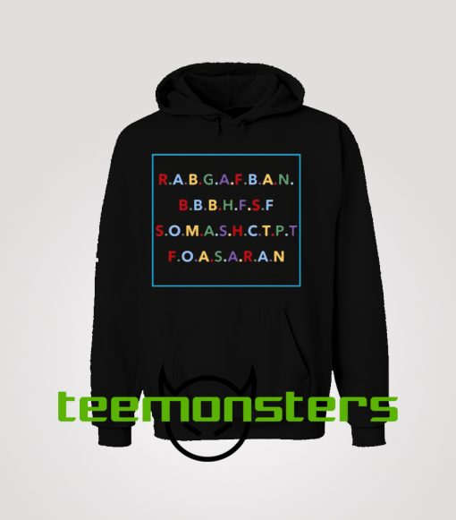 Rabgafban Alphabet Hoodie