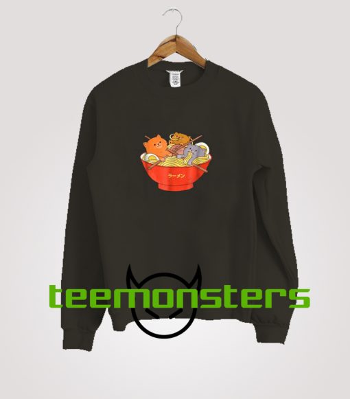 Ramen and cats Sweatshirt