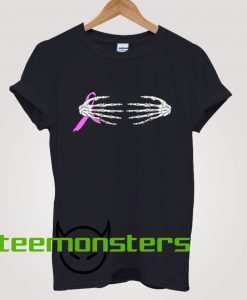 Skeleton Hands Breast Cancer T-Shirt