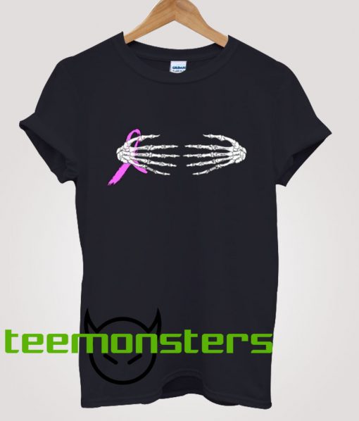 Skeleton Hands Breast Cancer T-Shirt