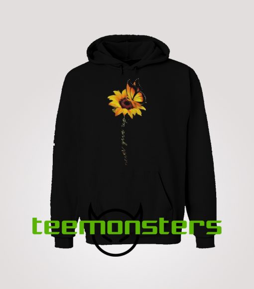 Sunflower Butterfly Never Give Up Hoodie