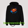 Superman Logo Ripped Hoodie