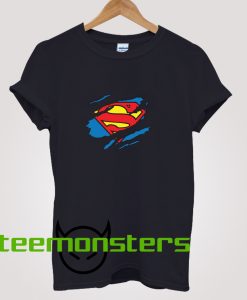 Superman Logo Ripped T-shirt