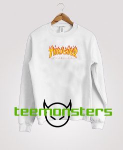 Thrasher Magazine White Flame Sweatshirt