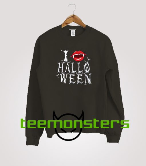 Vampire I Love Halloween Sweatshirt