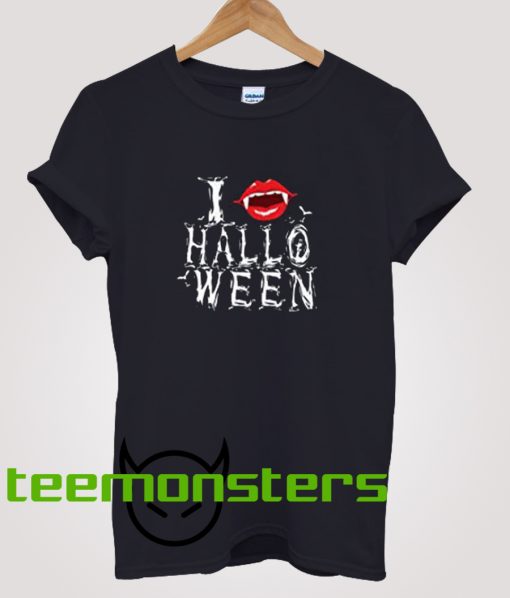 Vampire I Love Halloween T-Shirt