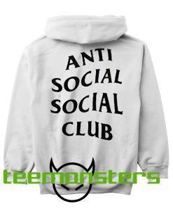 Anti Social Club ASSC Black Text Back Hoodie