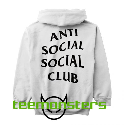 Anti Social Club ASSC Black Text Back Hoodie