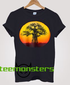 Baobab Tree At Sunset T-shirt