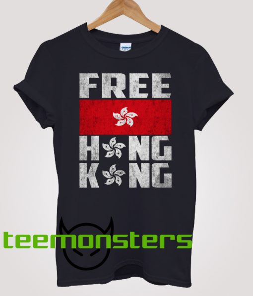 Free Hong Kong Now Flag T-shirt