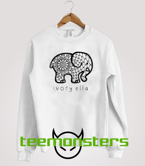 Ivory Ella Elephant Sweatshirt