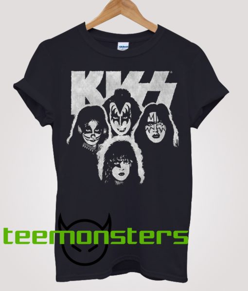 Kiss Band Black White T-shirt