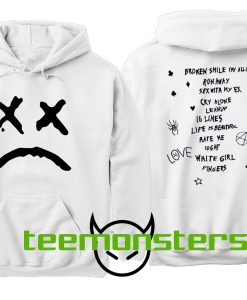 Lil Peep Sad Face Front Back Hoodie