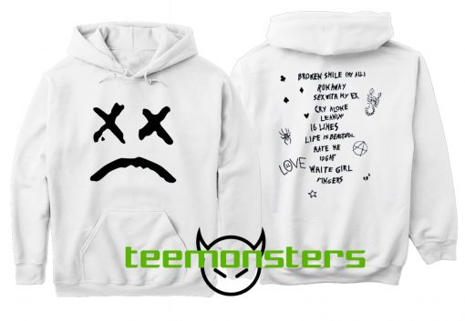 Lil Peep Sad Face Front Back Hoodie