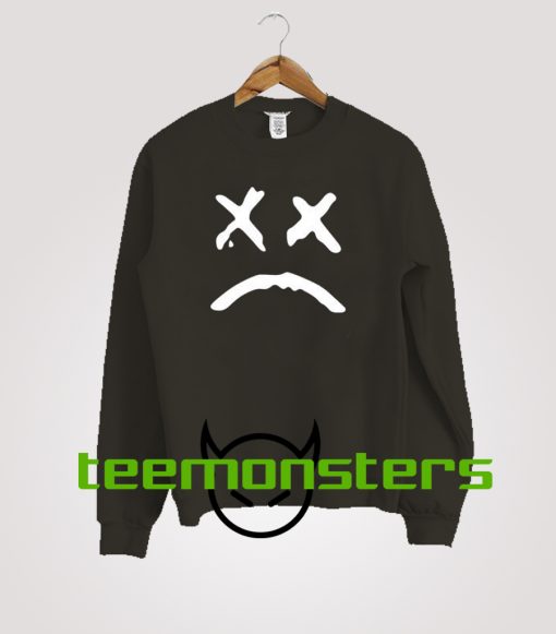 Lil Peep Sad Face White Sweatshirt