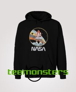 Nasa Rocket Logo Text Hoodie