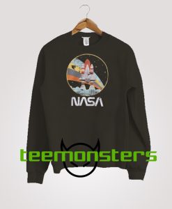 Nasa Rocket Logo Text Sweatshirt