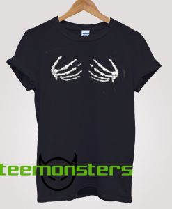 Skeleton Hands On Boobs T-shirt