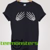 Skeleton Hands On Breast T-shirt