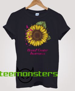 Sunflower Breast Cancer Awareness T-Shirt