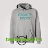 Virginity Rocks Blue Text Hoodie