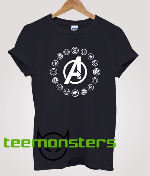 Avengers Members Symbols Endgame T-Shirt