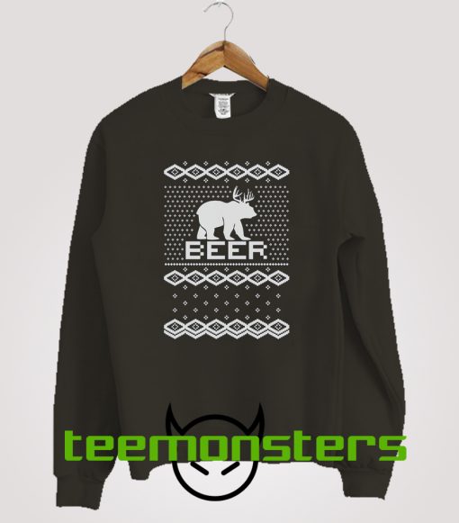 Bear Deer Beer Christmast Sweatshirt